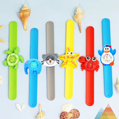 Slap Bracelet Clock Cartoon Kids Watches