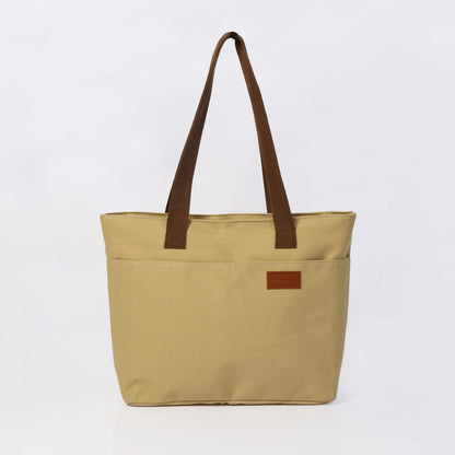 Niche Shoulder Versatile Minimalist Tote Unisex Large Capacity Canvas Handbag