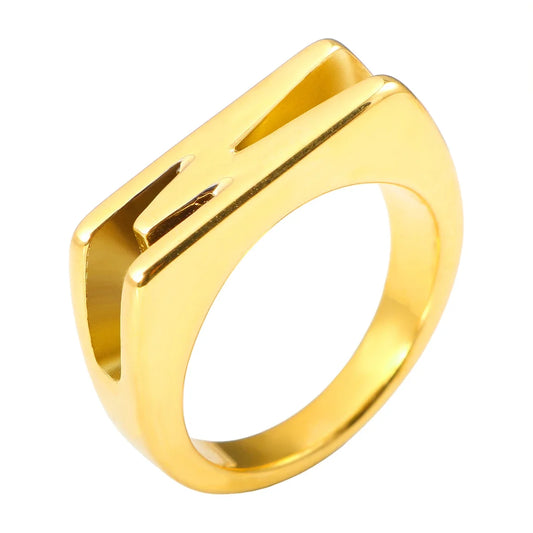 DANA Three-dimensional M Letter Ring