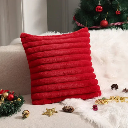 Faux Rabbit Fur Cushion Cover Plush Pillow Cover