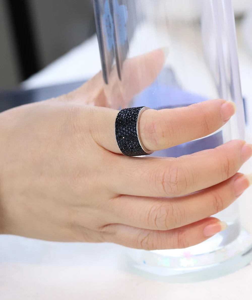 8 row Austria Crystal Stainless Steel Rings