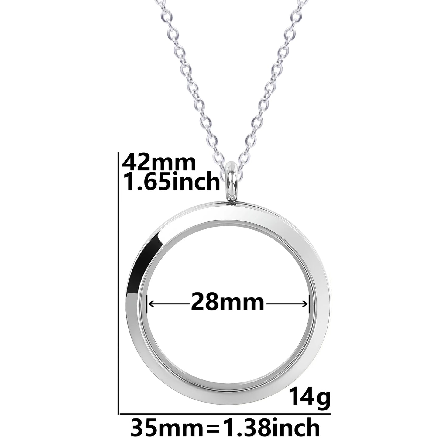Twist Locket Pendant Photo Floating Charm Necklace