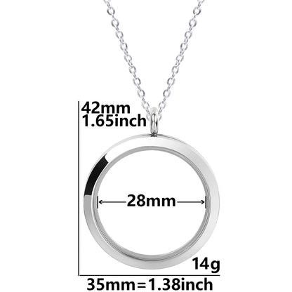 Twist Locket Pendant Photo Floating Charm Necklace