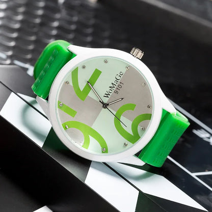 Big Number Quartz Silicone Sports Watches