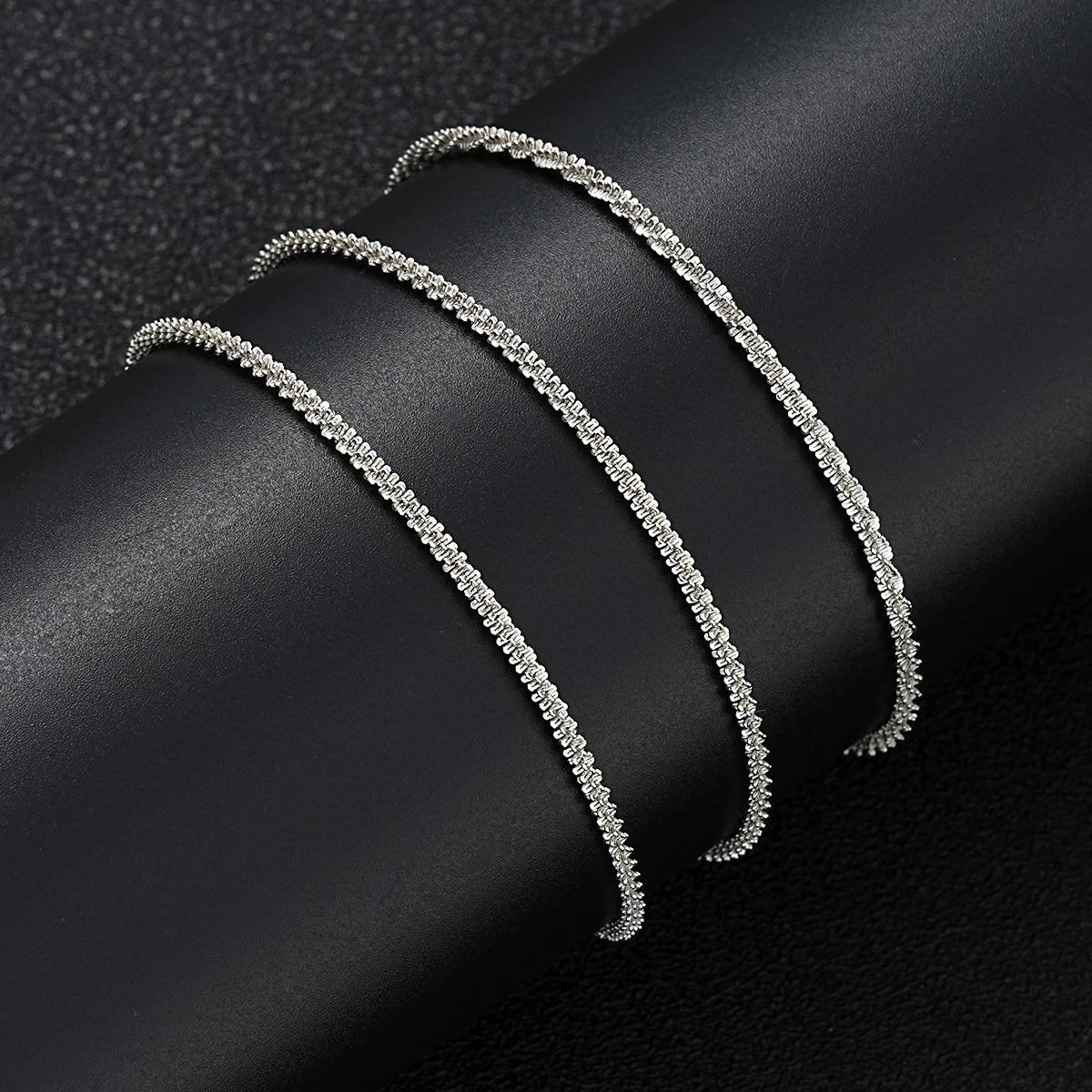 3 Pcs Sparkling Chain Zircon Heart Bracelet Set
