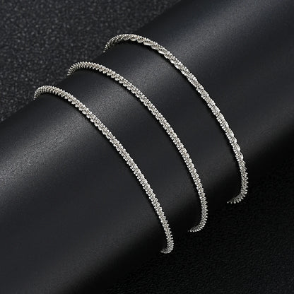 3 Pcs Sparkling Chain Zircon Heart Bracelet Set