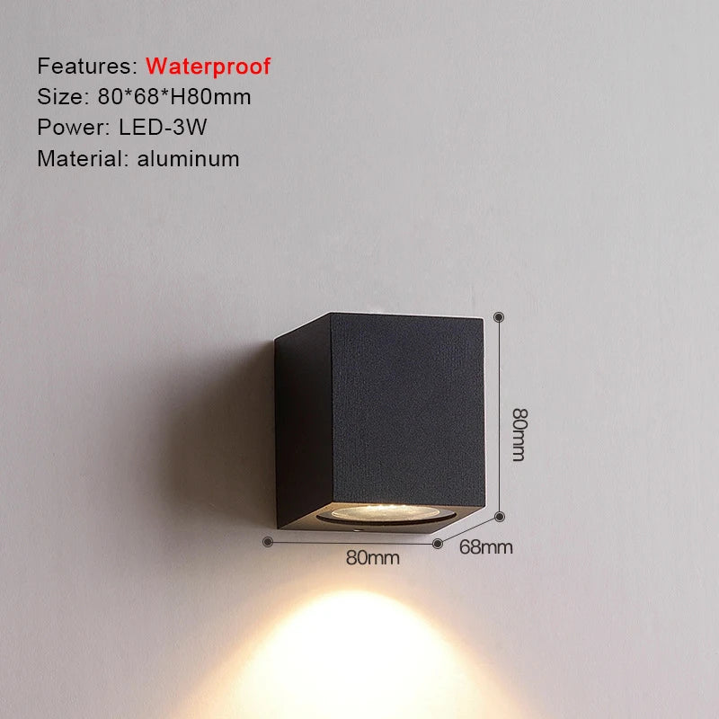 IP65 LED Wall Lamp Outdoor Sconce Balcony Porch Light