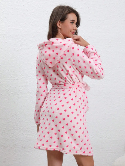 Long bathrobes thickened European and American printed loose