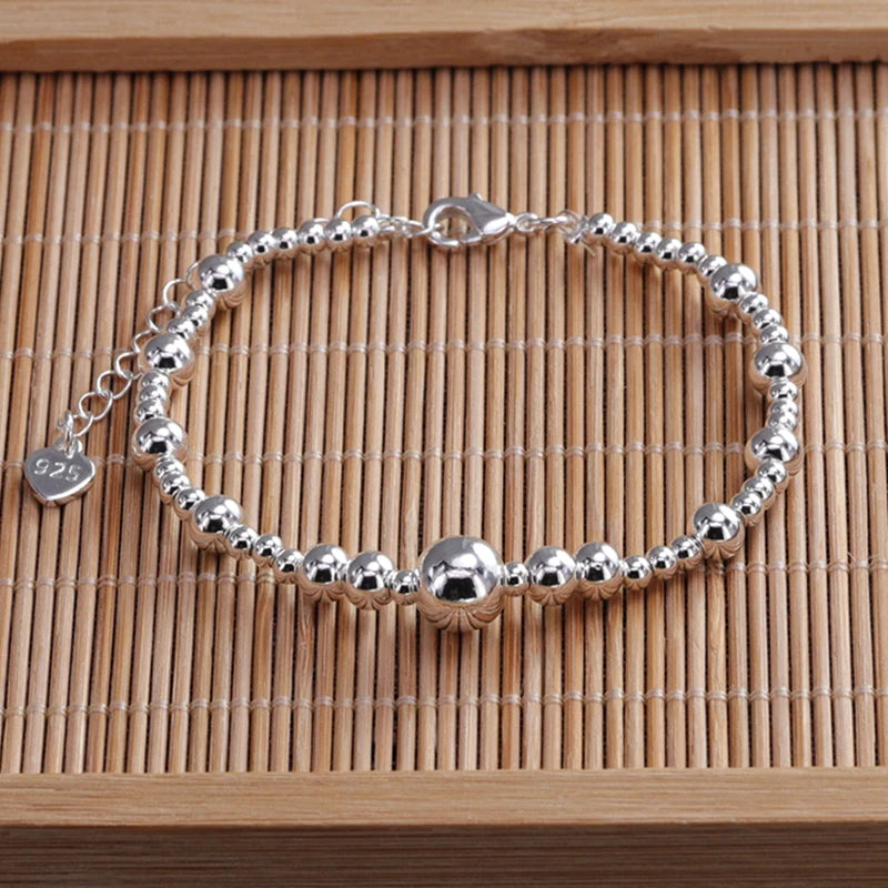 925 Sterling Silver Bangle Bracelet Set