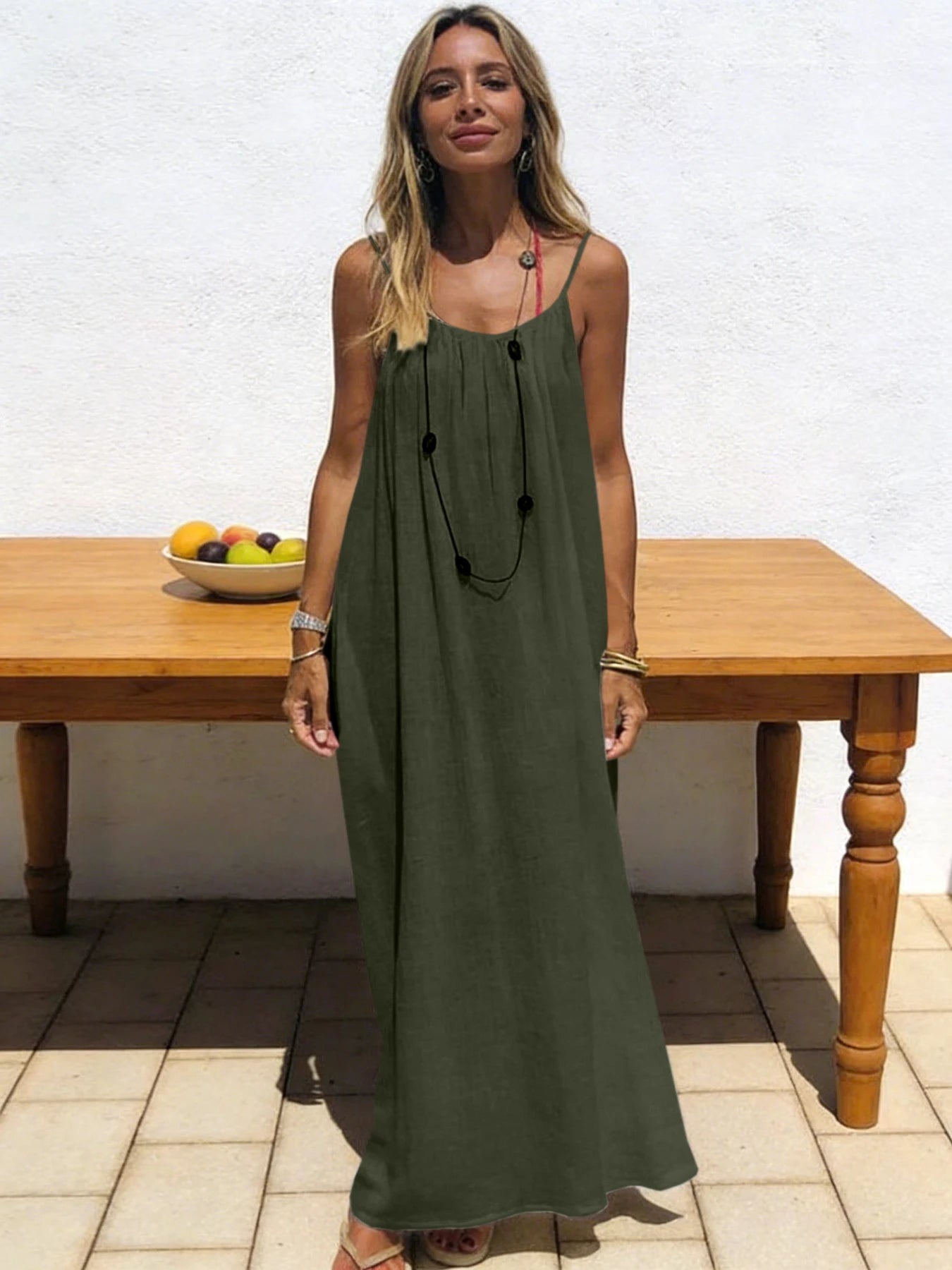 Strapless Backless Long Loose Sleepwear Maxi Dress Pajamas
