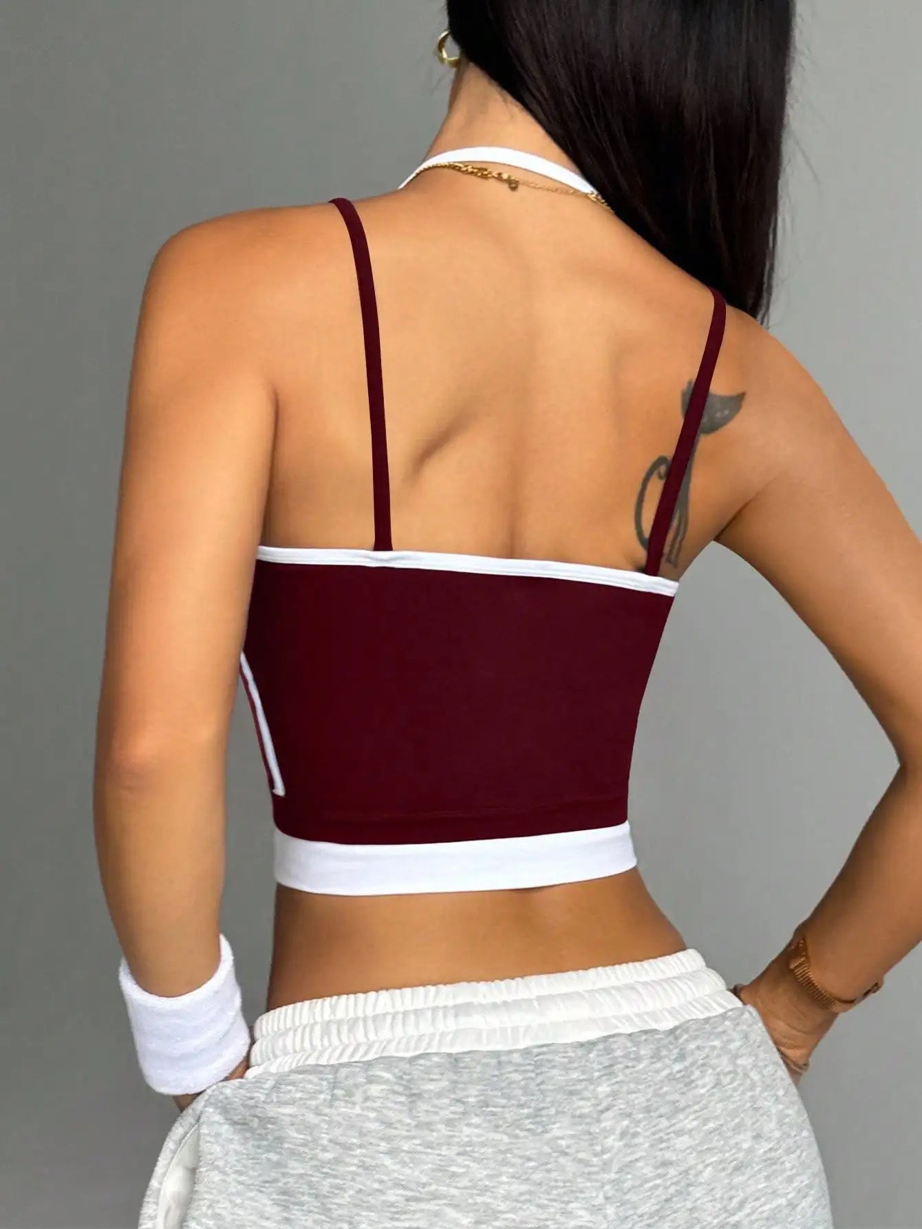 Blocking non steel ring beautiful back sports vest