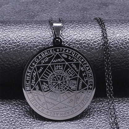 Seven Archangels Amulet Stainless Steel Necklaces