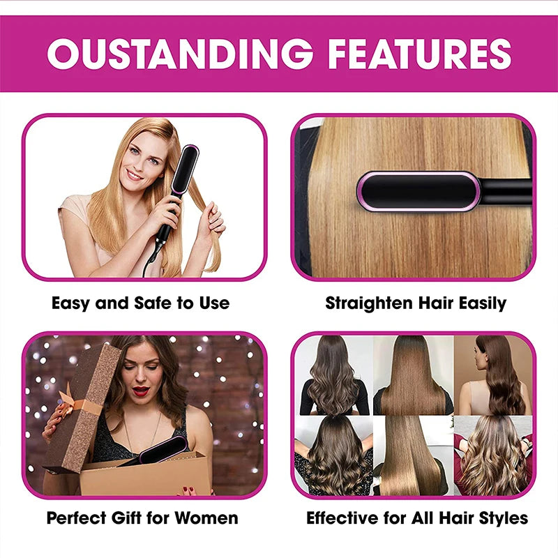 Hair Straightener Professional Hairstyle Brush