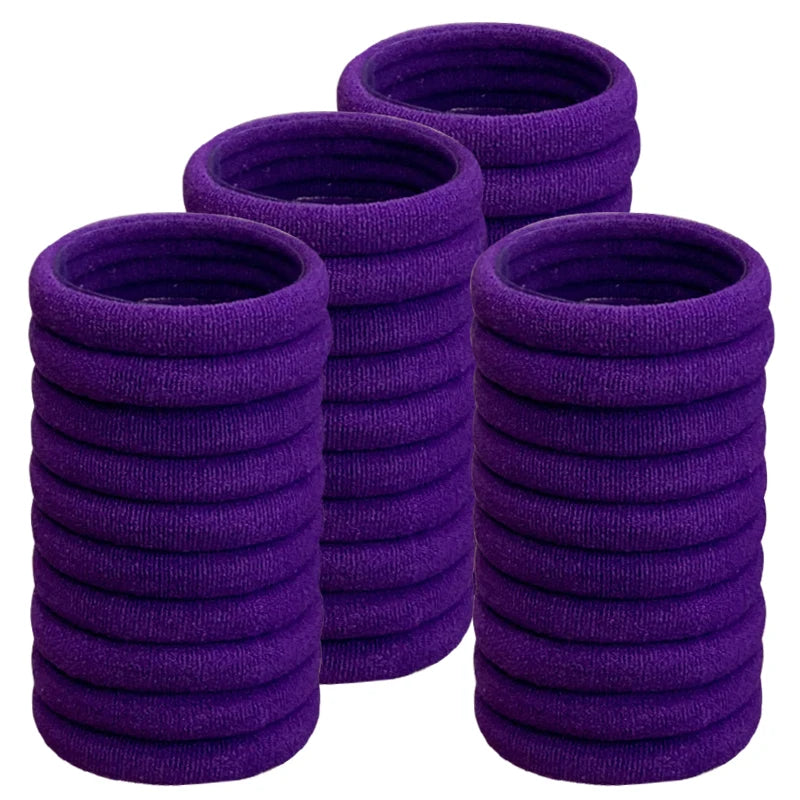 50PCS/Set Cotton Elastic Hair Ties