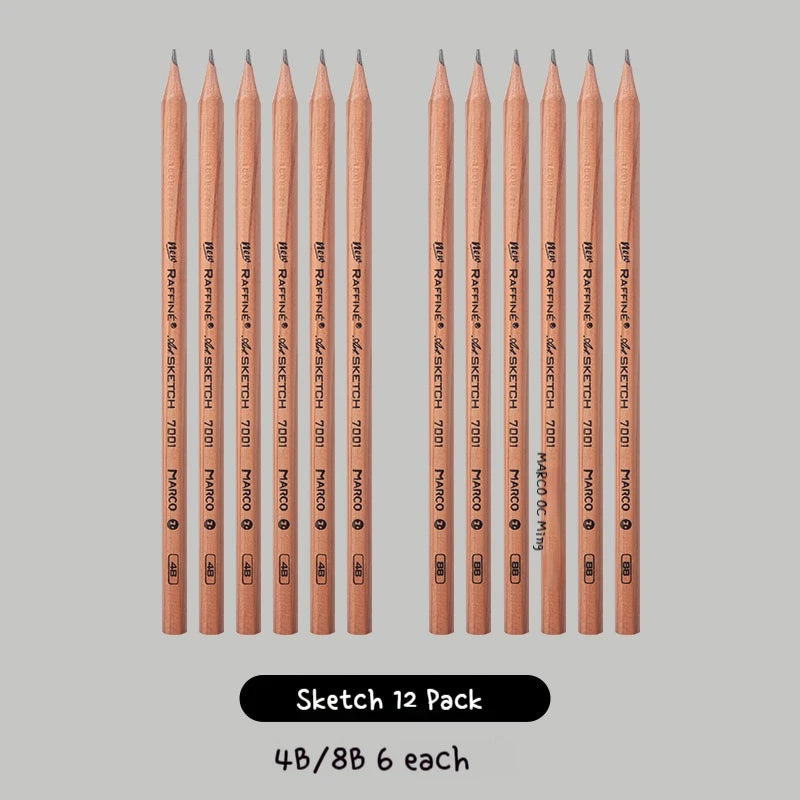 5/6/7/12 PCS Charcoal Graphite Sketch Pencils Set