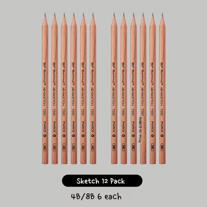 5/6/7/12 PCS Charcoal Graphite Sketch Pencils Set