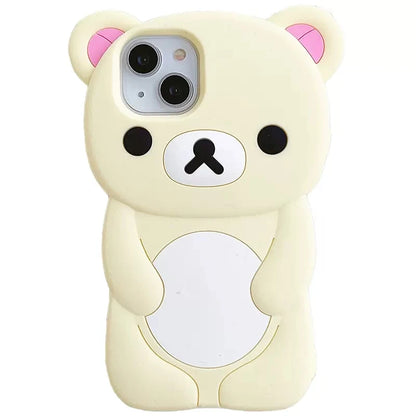 Rilakkuma Bear Silicone Soft Cover Case For iPhone Pro Max