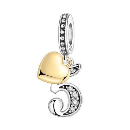 925 Sterling Silver Zircon Butterfly Letter Bracelet