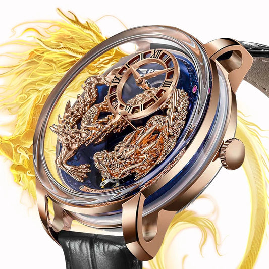 Golden Dragon Dial Mechanical Sapphire Waterproof Automatic Mechanical Watch