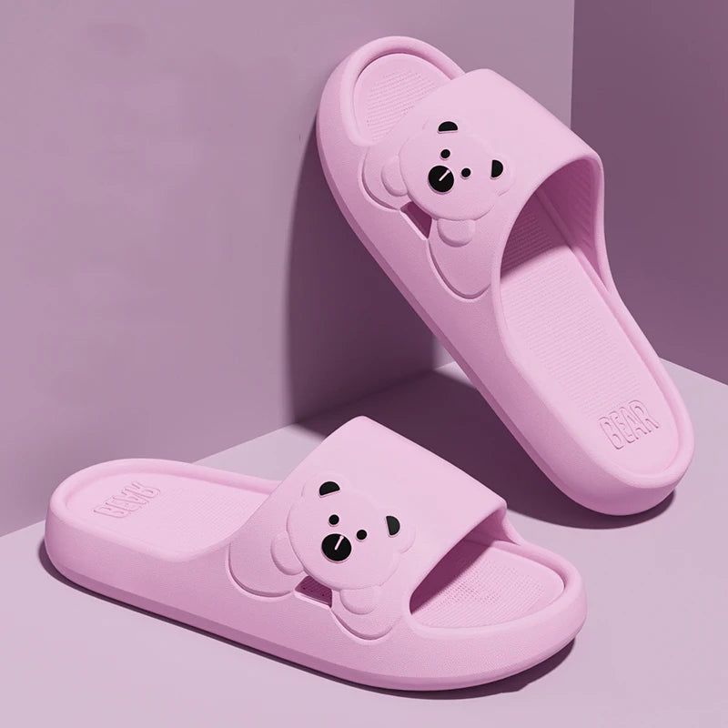 DANA Indoor Soft Sole Cartoon Bear Slippers