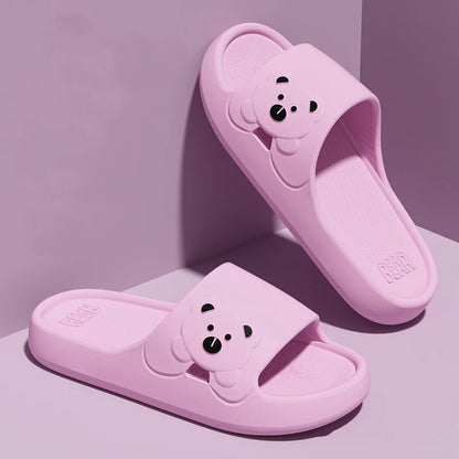 DANA Indoor Soft Sole Cartoon Bear Slippers