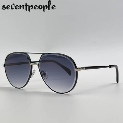 Oversized Pilot Big Double Bridge Beach Sunglasses