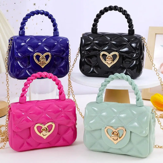 PU Mini Shoulder Bags Heart Coin Wallets Handbags