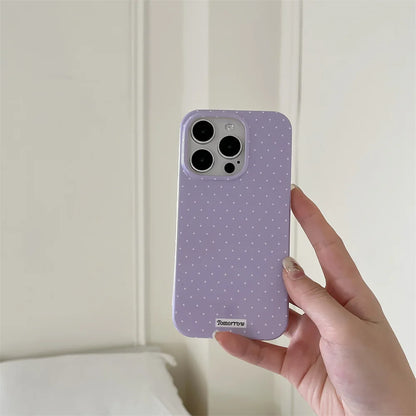 Polka Dot Small Fresh Mobile Phone Case for iPhone Ultra Slim Shockproof Cover