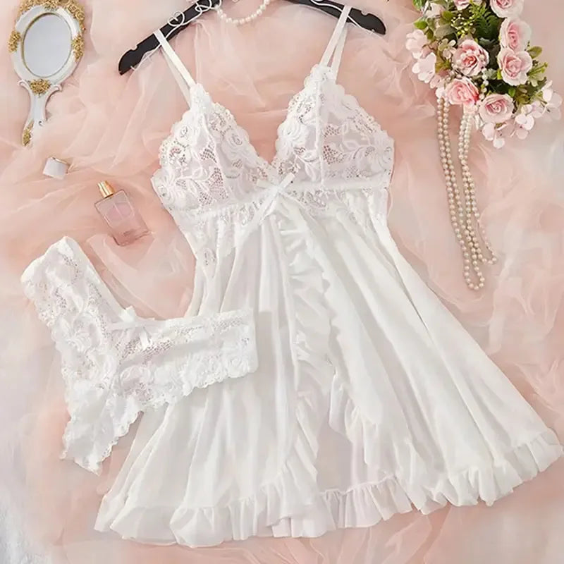 G-string Nightgown Sexy Sleepwear Lingerie Set