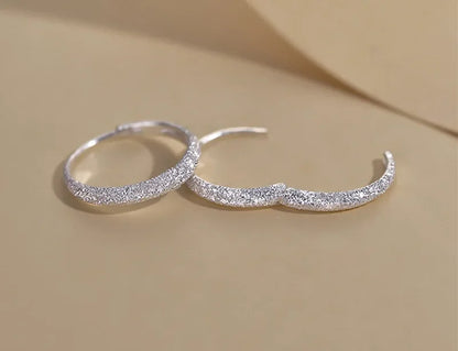 DANA 925 Silver Needle Circle Hoop Earring
