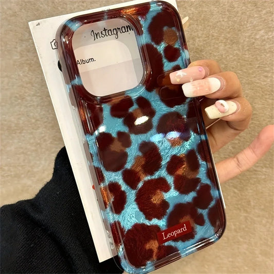 Smudge Leopard Print Soft Phone Case For iPhone 17 Cases Cover