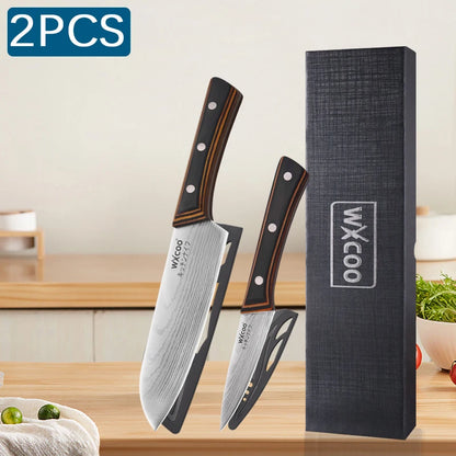 Stainless Steel Japanese Knife Wood Handle
