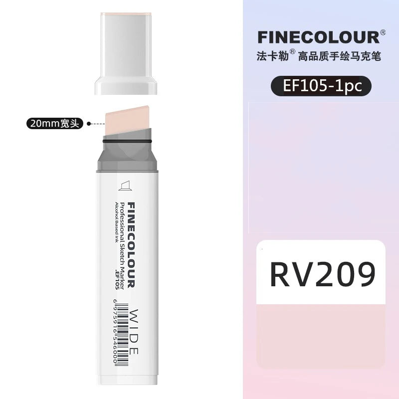 Finecolour 20mm Wide Markers Alcohol Line Sketching Art Markers Pen