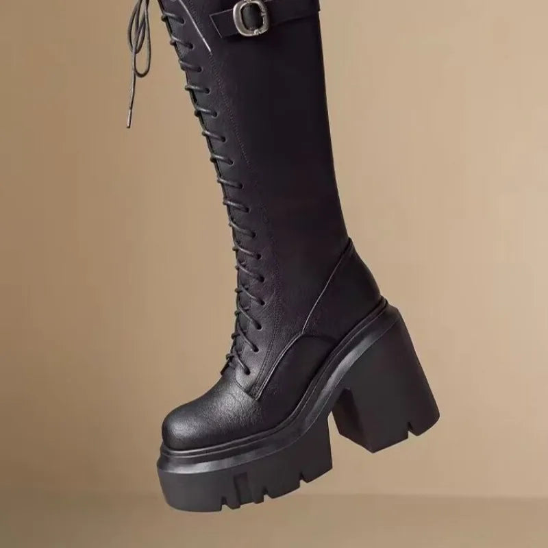 Super High Heel Skinny Thigh Boots