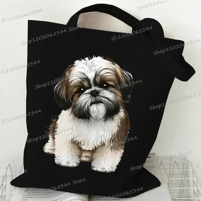 Animal Dog Series Canvas Tote Bag