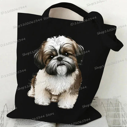 Animal Dog Series Canvas Tote Bag