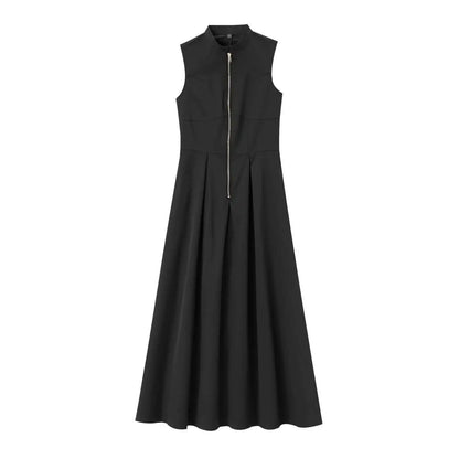 Elegant Sleeveless round Neck Midi Dress