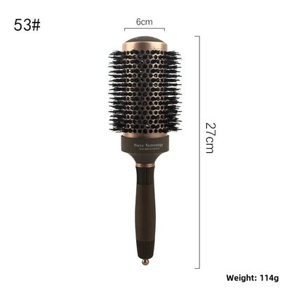 Ceramic Round Barrel Hair Curling Brush Anti Static Round Rolling Brush