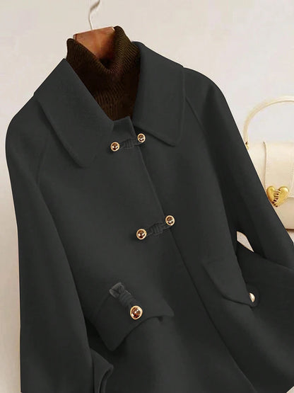 Elegant Solid Short Warm Formal Office Female Coat