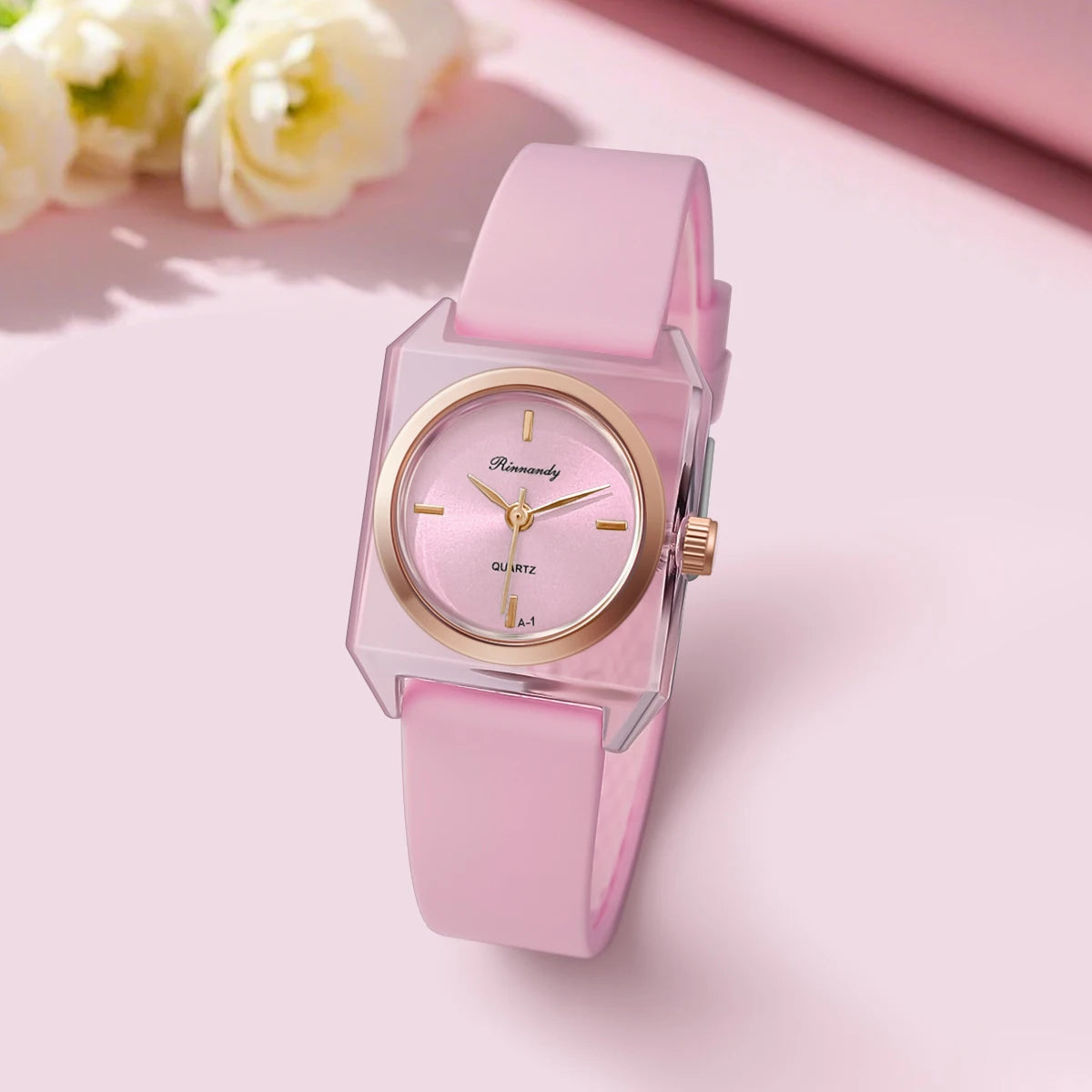 Silicone Strap Quartz Clock Wristwatch