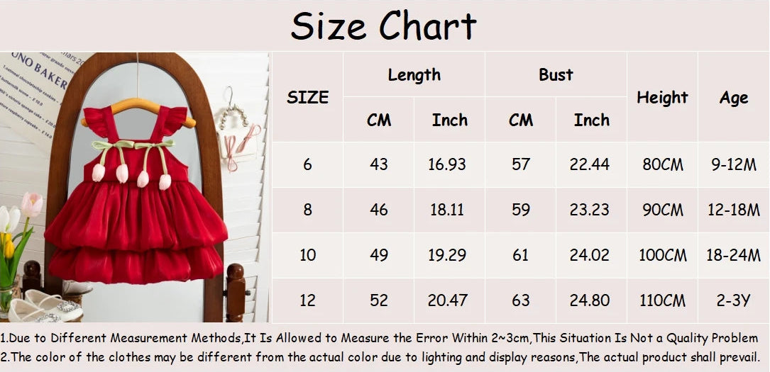 Baby Girl Flower Small Fly Sleeve Girl Dress