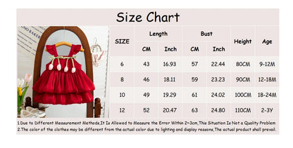 Baby Girl Summer Solid Color Flower Small Fly Sleeve Dress