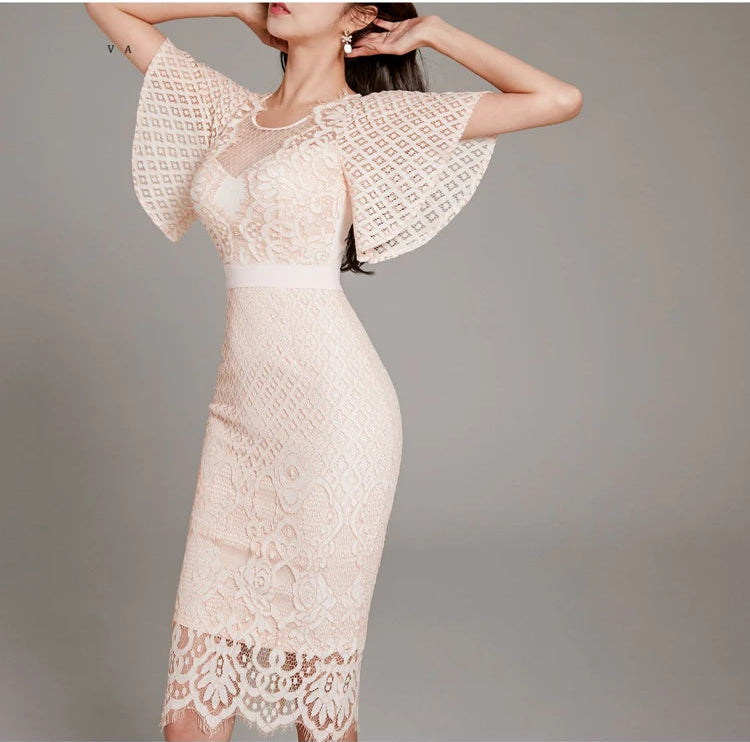 Sexy Elegant Lace Hollow Out Dress
