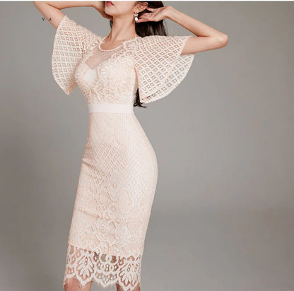 Sexy Elegant Lace Hollow Out Dress