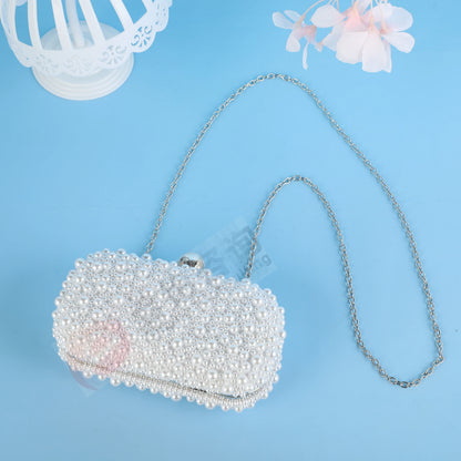 Luxury handmade chain shoulder Full Beaded clutch bag