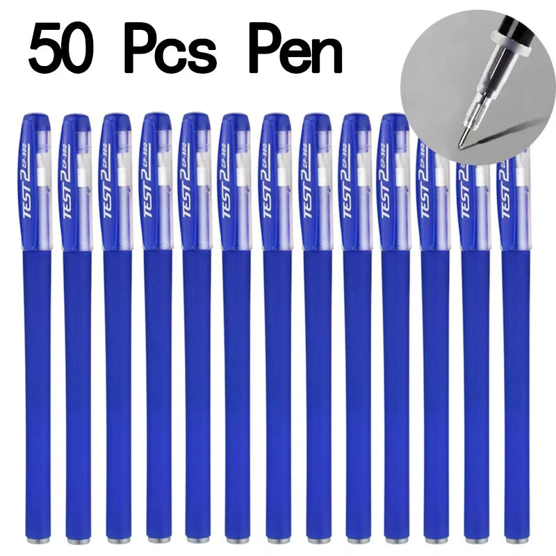 20/50 Pcs Gel pens Set Black Blue Red Refill Gel School