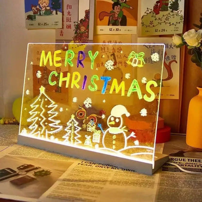 Magic LCD Tablet with Night Light LED Note Board