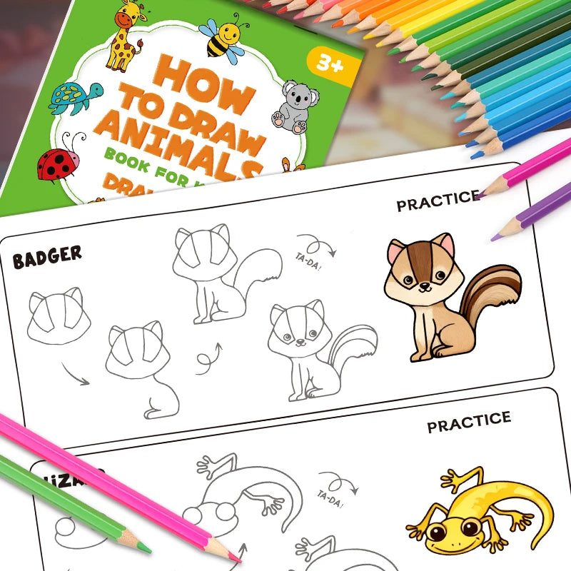 How to Draw Animals Step-by-Step Drawing Book