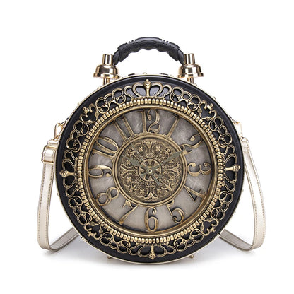 Retro Creative Clock niche Design Sense Crossbody Bag