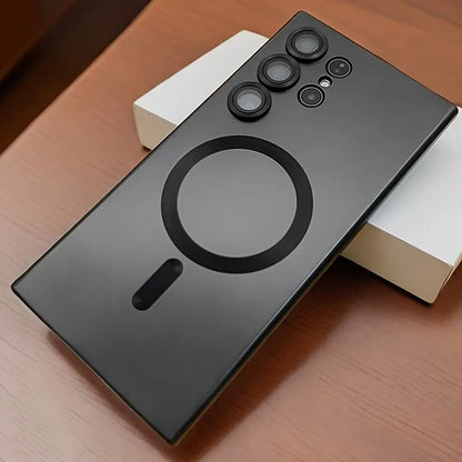 Luxury Magnetic Wireless Charging Case For Samsung Galaxy Soft Phone Cover